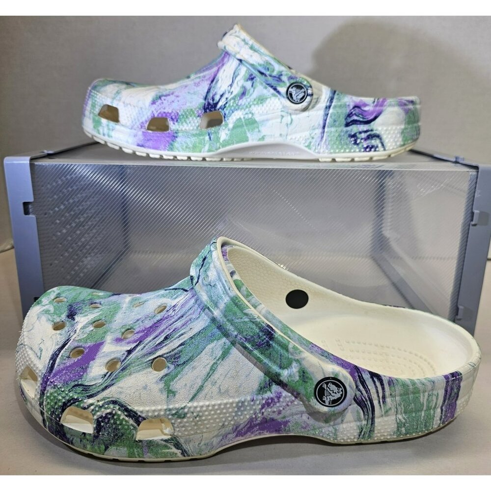 Crocs Unisex Classic Purple/Green Out Of This World II Clogs Sz.Men's 8 Womens10
